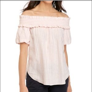 Tommy Hilfiger Striped Off-The-Shoulder Top